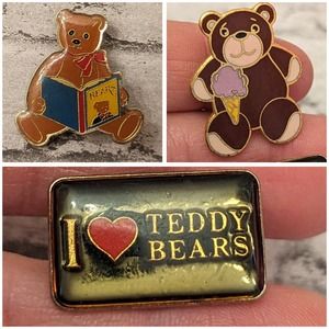 Teddy Bear Enamel Pins